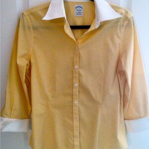 Brooks Brothers Yellow Gingham Shirt